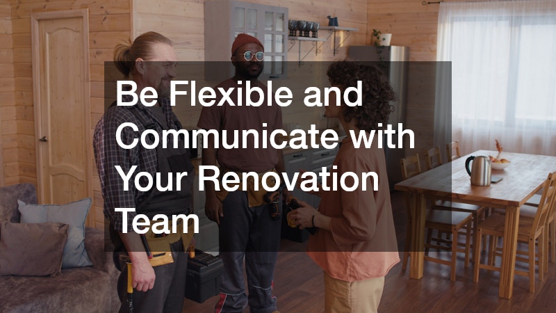 a homeowner talking to the contractors